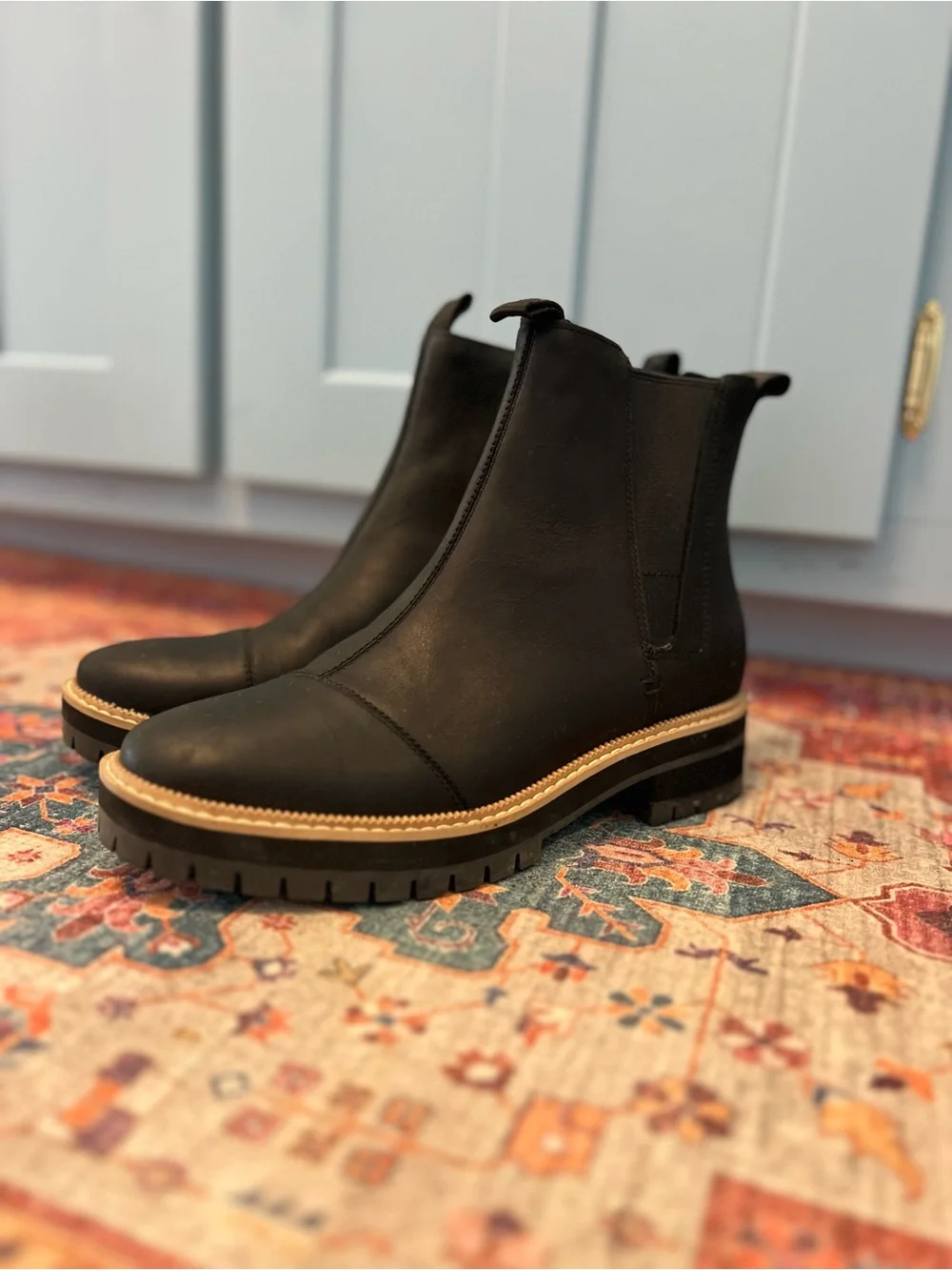 TOMS Women’s Black Chelsea Lug-Soled Boot